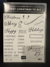Stampin' Up Merry Christmas To All Set Of 28 Photopolymer Stamps