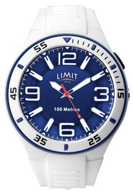 Limit Unisex | White Rubber Strap | Blue Dial 5763.65 Watch