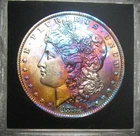 1883-O Morgan Silver Dollar ** Storage Tarnished Rainbow Toned * Strong Strike !