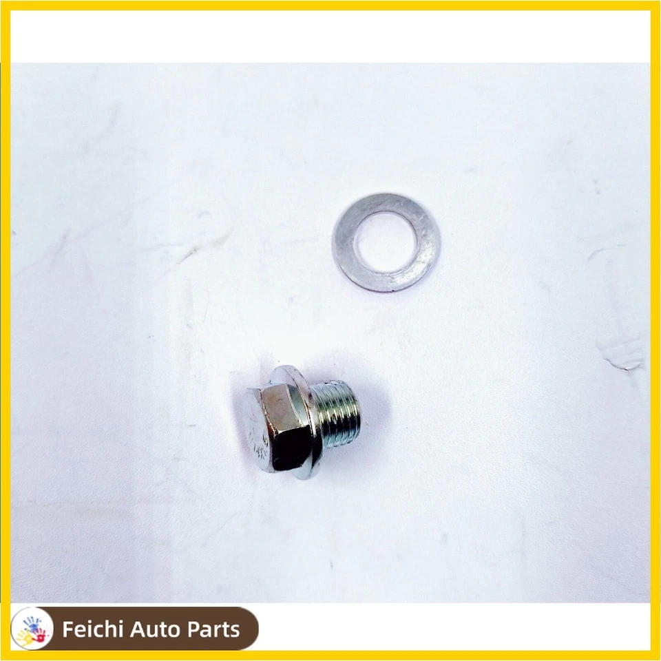 1x Tapón de perno de drenaje de cárter de aceite original para motor Acura con arandela 90009-R70-A00 Foto 4 de 4