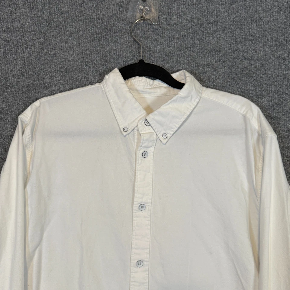 Rag & Bone Shirt Men XL White Button Down Fit 2 Long Sleeve Cotton Preppy Casual - Image 3 of 4