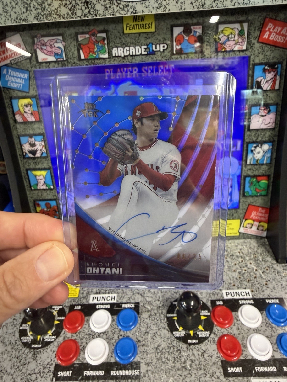 2022 Topps Clearly Authentic Shohei Ohtani #SO Topps Tek On Card Auto Blue /25