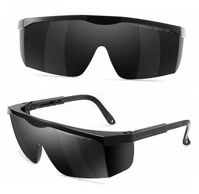 IPL 190nm-2000nm Laser Safety Glasses Goggles For Laser Cosmetology Black