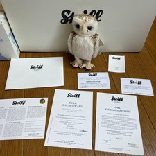 Steiff White Tag Owl Gold Sequin Alpaca 15cm Limited 2000 Enchanted Forest