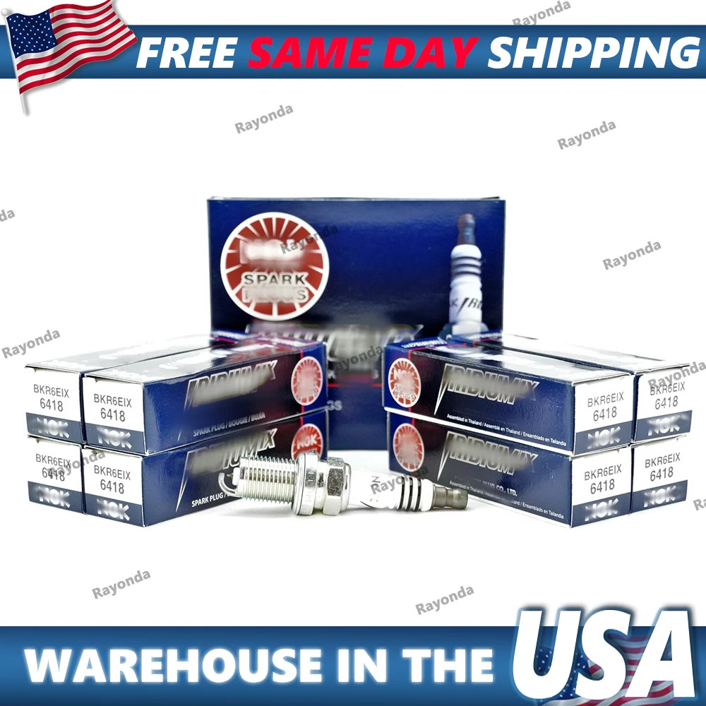 Set of 8 Genuine NGK 6418 Iridium IX Spark Plug BKR6EIX