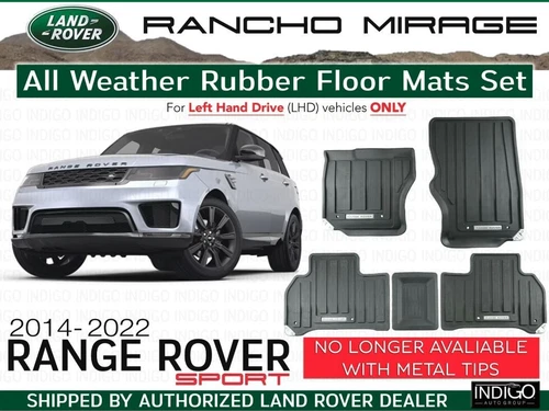 2014-2022 Range Rover Sport LHD All Weather Rubber Floor Mats Set