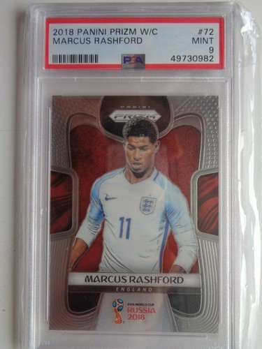 #72 MARCUS RASHFORD Rookie Rc 2018 Panini PRIZM WORLD CUP PSA 9 MINT England 🔥⚽