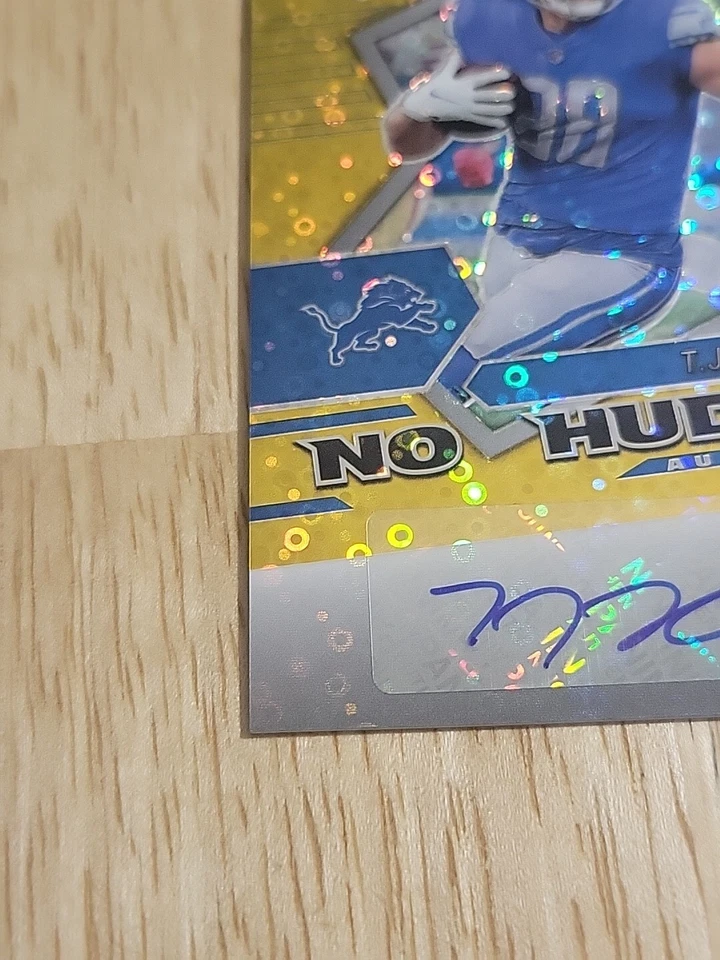 2022 Mosaic TJ HOCKENSON Gold Disco No Huddle Autograph /10 #ANH-TH Lions Auto - Image 4 of 4