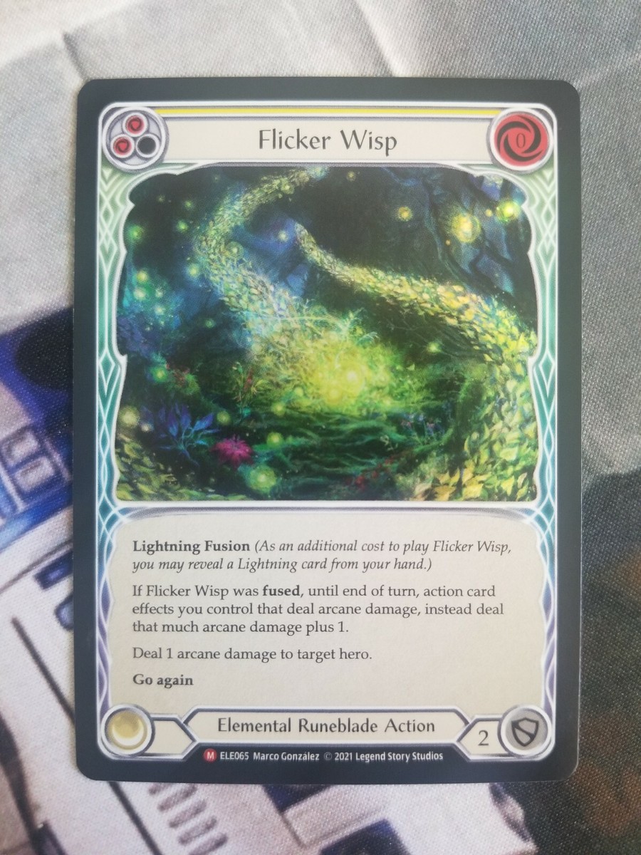Flicker Wisp FOIL Flesh And Blood TCG FaB Card ELE065 1st