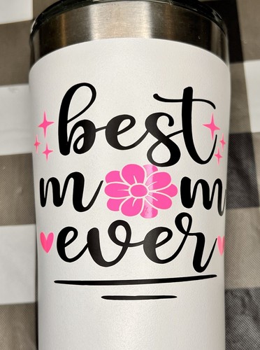 Mother’s Day Gift Best Mom Ever Tumbler Stainless Steel Travel Mug & Lid 20 oz - Picture 3 of 8