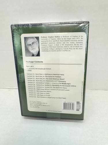 The Life & Work of Mark Twain DVD Course Guidebook 1565857356 Prof Railton NEW - Bild 2 von 5