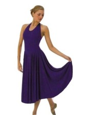 Halter Lyrical Dress PURPLE Child X-Small Dance Costume Ballerina New