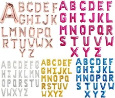 34" LARGE ALPHABET LETTER FOIL BALLOONS HELIUM BIRTHDAY PARTY SUPERSHAPE OAKTREE