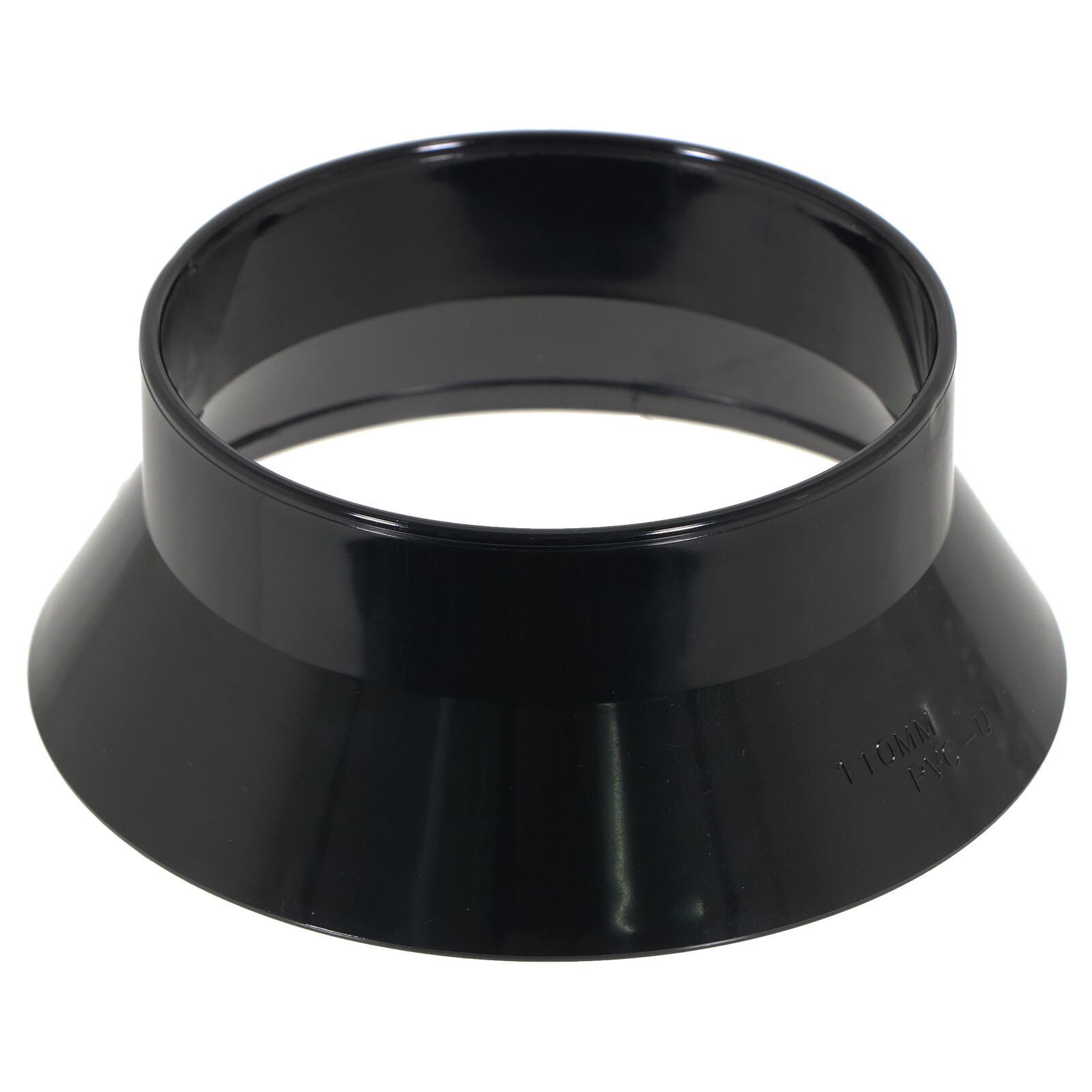 110mm Weathering Collar Soil Solvent Pipe Roof Vent Sleeve Weather Skirt Black