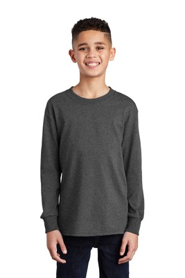 5 Pack Of Port & Company Youth Long Sleeve Core Cotton T-Shirt - PC54YLS