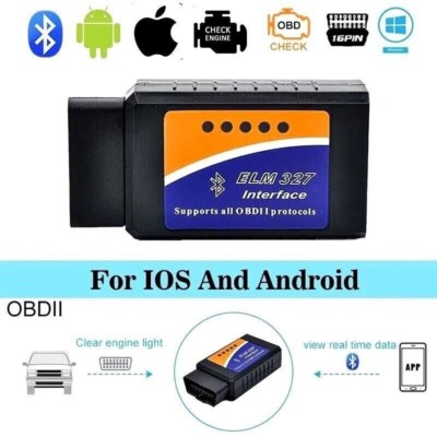 ELM327 V2.1 OBD2 Scanner Bluetooth Car Diagnostic Tool For Android /IOS CR