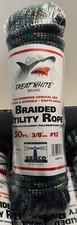 Camo 3/8" x 50 FT Braided utility rope 880 lb break strength green/brown camo