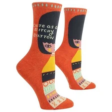 BlueQ Cute As A Bitchy Button Women's Crew Socks