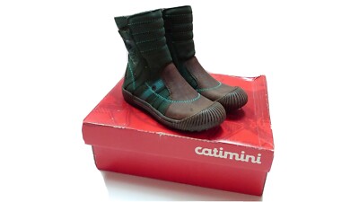 Catimini boys Serf Boots Us size 1Eur Size 32 NIB Leather Sueade Italy European 