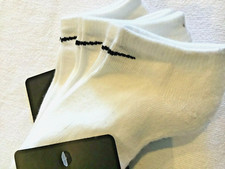 NIKE KIDS YOUNG ATHLETES CUSHIONED ANKLE SOCKS WHITE 10C-3Y NIP