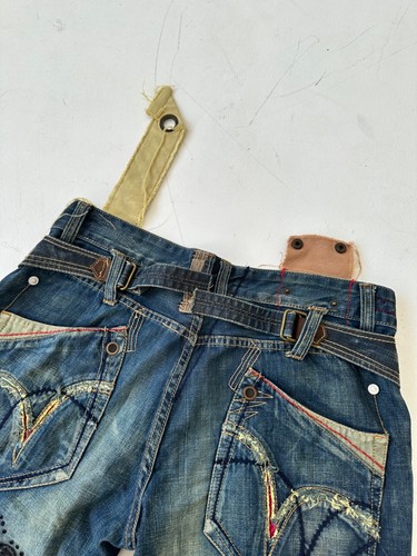 Pantalones de mezclilla holgados desgastados Tough Jeansmith Japón - Imagen 20 de 21