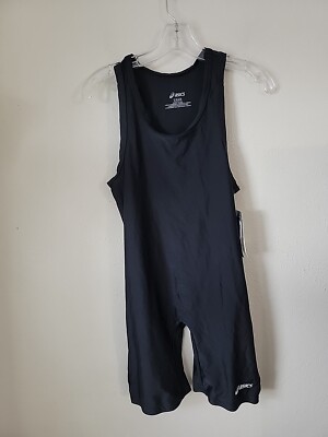  Asics Singlet Large Black Men or Youth, Boys  Wrestling Singlet NEW 