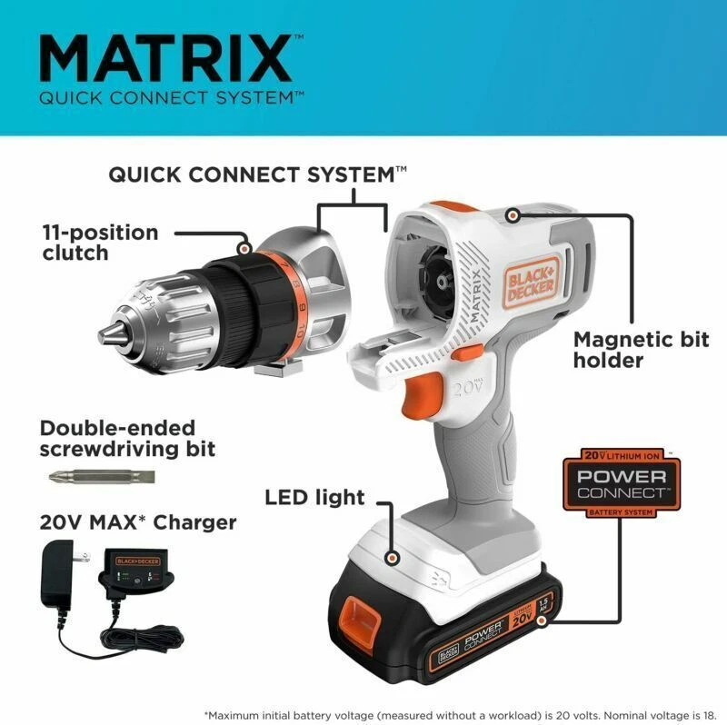 Black and decker matrix battery hot sale