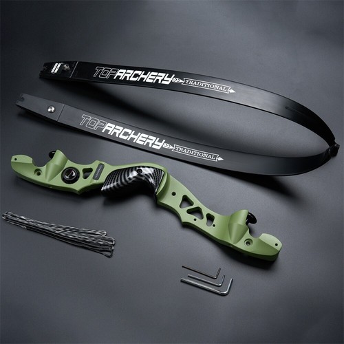 62" ILF Takedown Recurve Bow 25-60lbs Archery Hunting Competition Carbon Arrows - Picture 18 of 21
