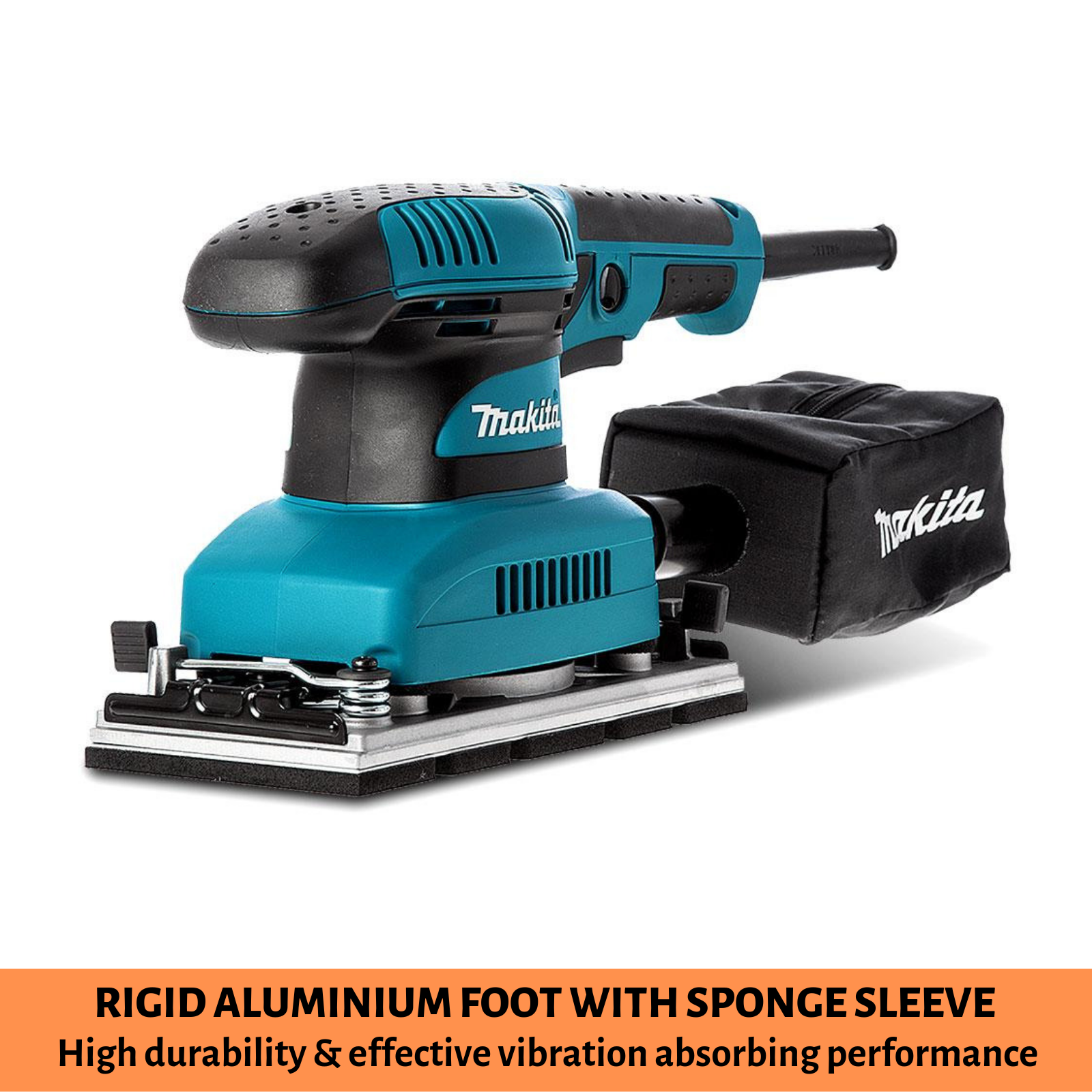 Makita 1/3 Sheet Finishing Sander 190w Orbital Sander B03710X Powerful