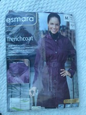 Esmara Burgundy Raincoat/trench Coat With Hood, Size M