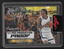 Ja Morant 2024 Leaf Signature Series 1/1 Gold Lava Pre-Production Proof #1/1 Art