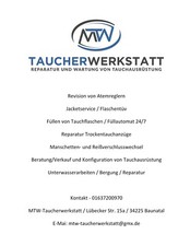TÜV für Tauchflaschen - jeden Monat  5,7 / 7 / 8 / 10 /11,1 / 12 / 15 / 18 Liter