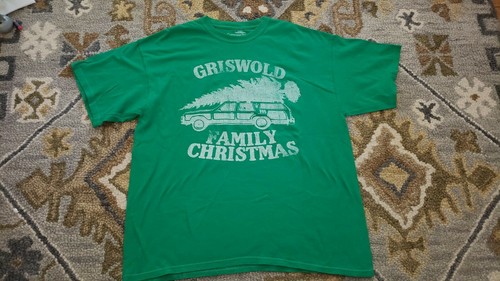 Lampoons Vacation Movie Griswold Farmily Christmas 89 Green Tshirt Men's Size XL