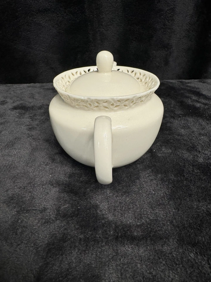 Azúcarero I Godinger And Co perforado de encaje marfil nuevo nunca usado sin embalaje Foto 2 de 4
