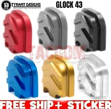 Tyrant Designs Slide End Plate Billet Aluminum Release for GLOCK 43 43x 48 Cover