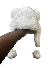 Capelli New York Girls 4-6X 2 Piece Bear Ears Faux Fur Hat and Mittens SZ S/M