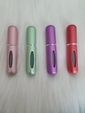 Four Refillable Portable Mini Travel 5ml Perfume Spray Scent Bottles-New