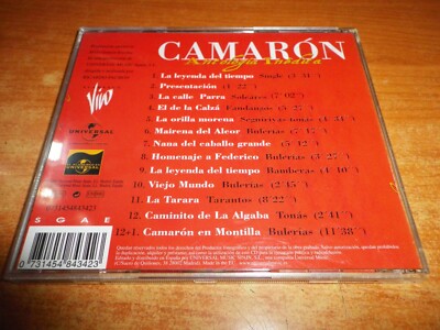 CAMARON Antologia inedita CD ALBUM DEL AÑO 2000 CONTIENE 13 TEMAS 