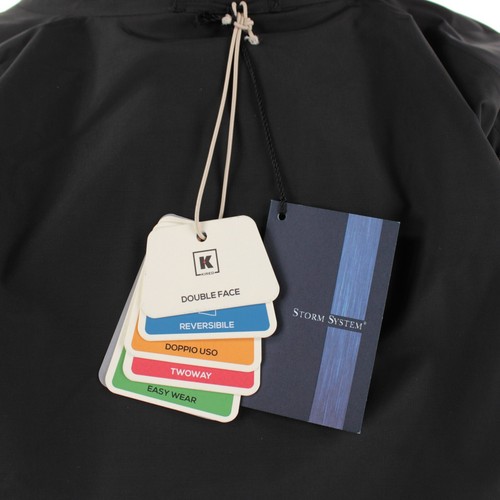 Kired Kiton NWT Kitr Cashmere Reversible Jacket Size 50 (M US) In Blue & Black - Picture 12 of 13