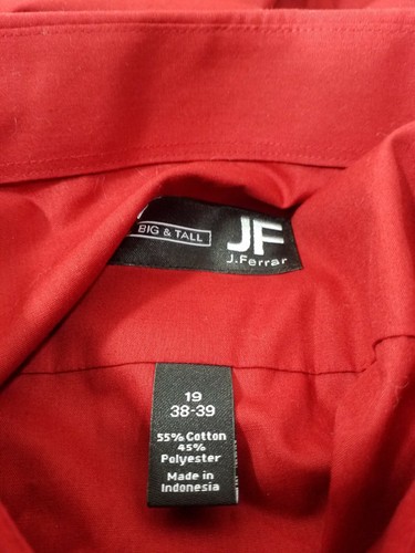 Camisa de manga larga J. Ferrar para hombre grande y alta talla 19 38-39 extra alta $50 nueva con etiquetas - Imagen 7 de 11