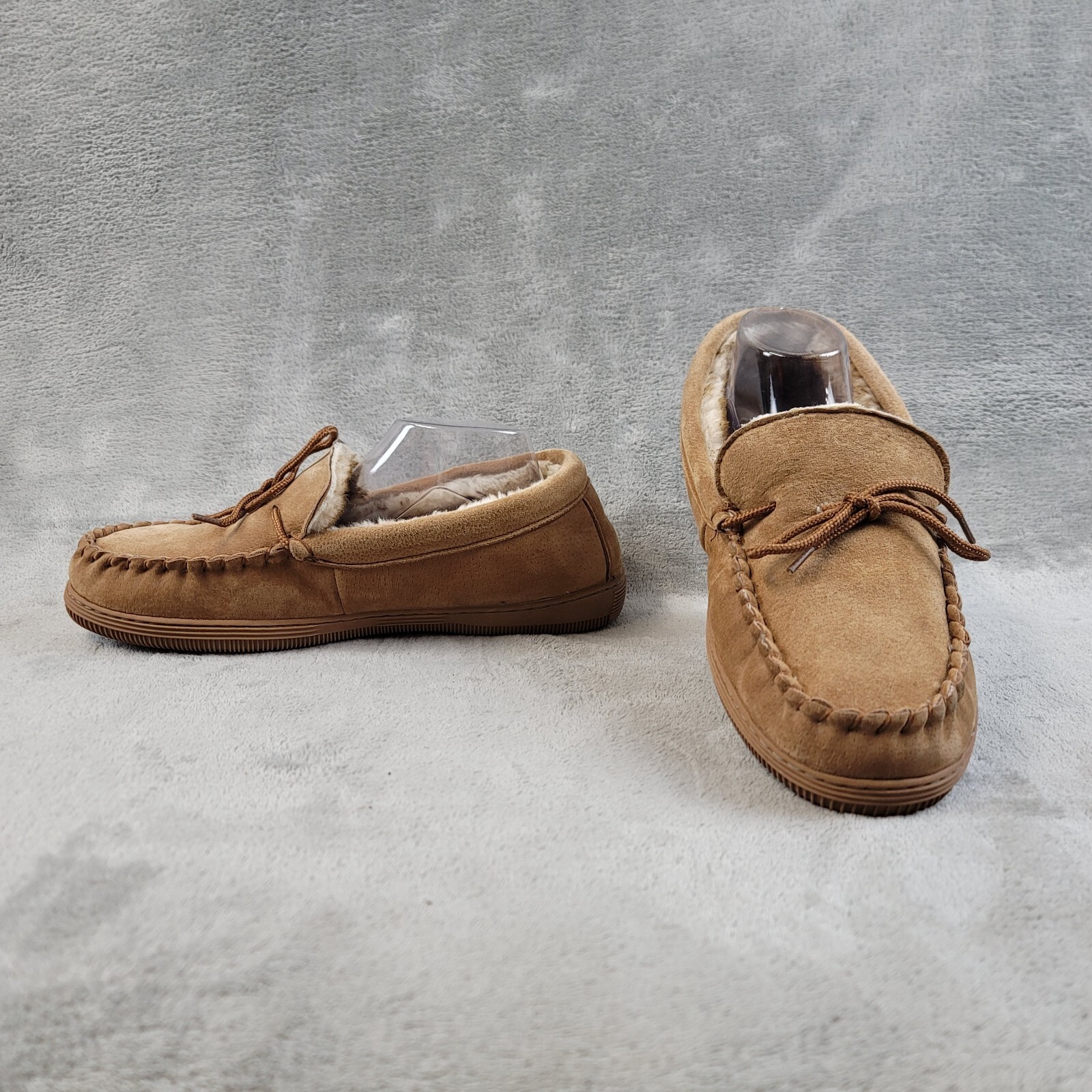 SAOLA pantofole lamo p102m pelle scamosciata pelliccia finta marrone suola comfort in gomma misura 12