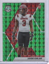2020 Panini Mosaic Green Prizm Rookie #247 Javon Kinlaw San Francisco 49ers