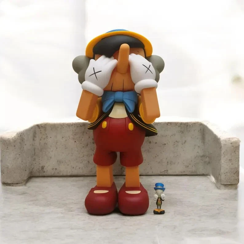 For Room Decor Kaws Inspired PINOCCHIO & Jimmy Cricket BOX Figure - Image 2 of 4
