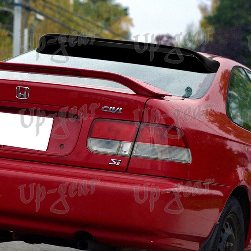 For Honda Civic EJ EK 2Dr Coupe Black ABS Rear Window Roof Visor Spoiler - Picture 5 of 5