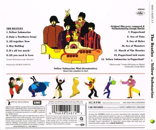 THE BEATLES Yellow Submarine Remastered CD *SEALED Hype Sticker - Picture 2 of 2