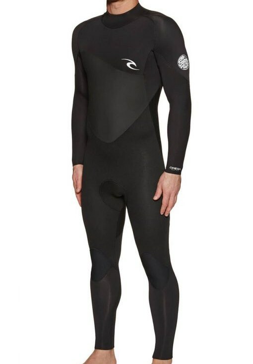 RIP CURL Men's 4/3 OMEGA B/Z Wetsuit - BLK - Size XLarge