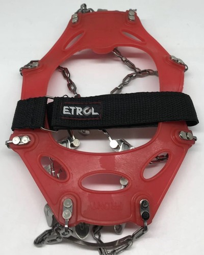 16 Teeth Ice Snow Crampons Anti-Slip Gripper Shoe Covers W/ Storage Box XL Red - 第 2/5 張圖片