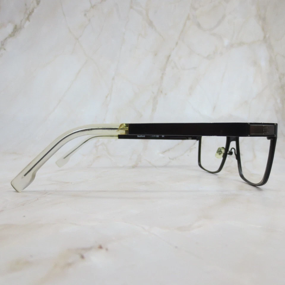 Marco de gafas Republica Bedford unisex pulido metal negro borde completo 17-150 Foto 3 de 4