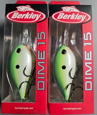 2- Berkley Dime 3/4 oz 2.75'' Size 15 Citrus Shad Crankbaits Value BUY!!