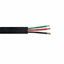 500' 10/2 Submersible Cable With Ground Flat Jacket Well Pump Wire Black 600V